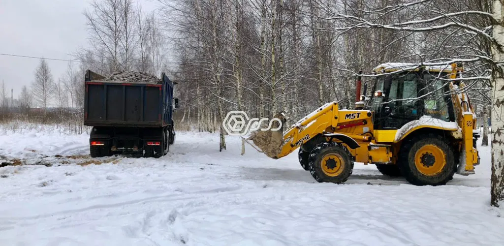 Этап устройства подпорной стенки 1