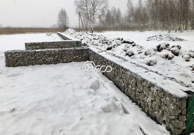 Подпорная стенка и основание под СЛИП